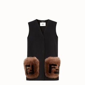 FENDI ブラックウール ジレ