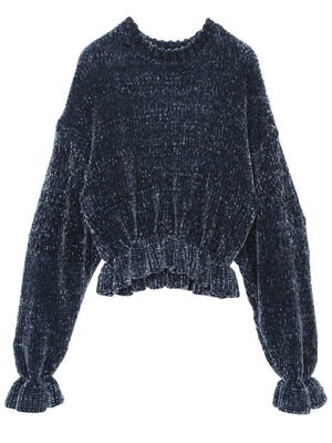 AMERI VINTAGE CHIBI FRILL CHENILLE KNIT