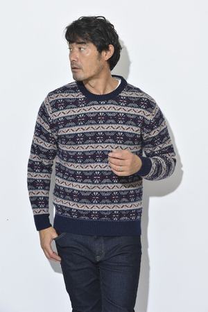 gim 5Gシェットランドタイプ雪柄フェアアイルC/N