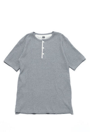 Healthknit HEALTHKNIT・BLUE BLUE 聖林公司  ワッフルヘンリーTシャツ