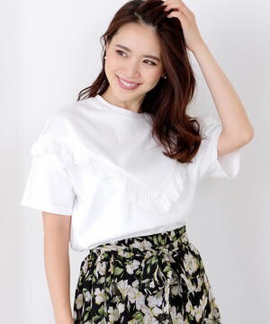 MEW'S REFINED CLOTHES フリンジ付きカットトップス