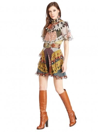 ETRO Geometric-print silk mini dress