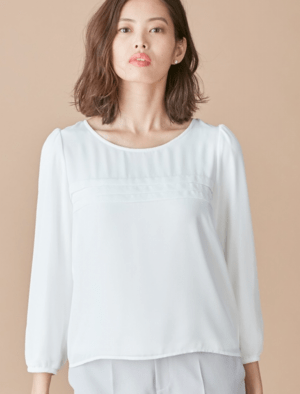 FABIA FABIA/【592968】/タックシフォンブラウス