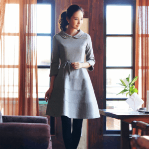 RUIRUE BOUTIQUE RUIRUE BOUTIQUE/【U230】/"甦るレディの法則"清楚な襟付きフレアーワンピース