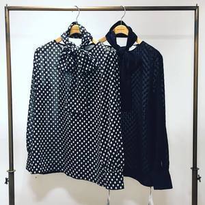 MOGA ドット柄シフォンブラウス