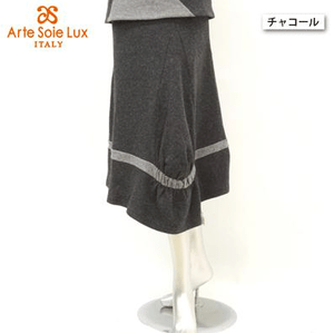 Arte Soie Lux ウール混モードカジュアルニットソースカート
