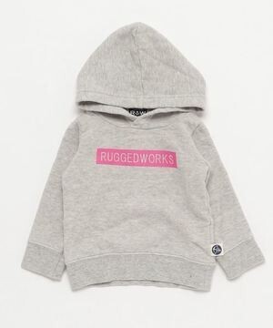 RUGGEDWORKS ボックスロゴ裏毛パーカー
