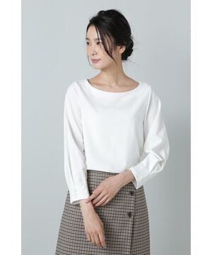 NATURAL BEAUTY BASIC カフスボタンブラウス