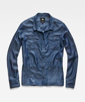 G-STAR RAW Rovic pleated denim shirt