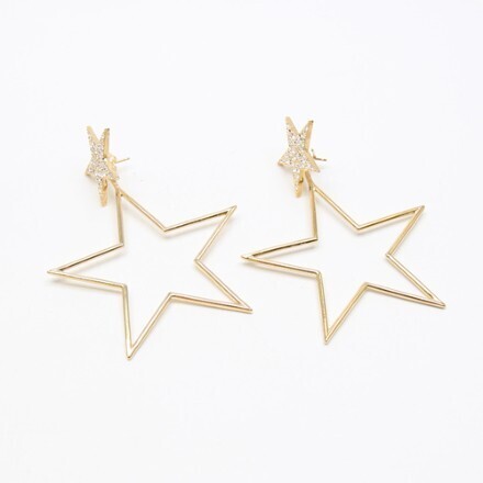 STELLAR HOLLYWOOD 【mauve】スター2WAYピアス(ゴールド)