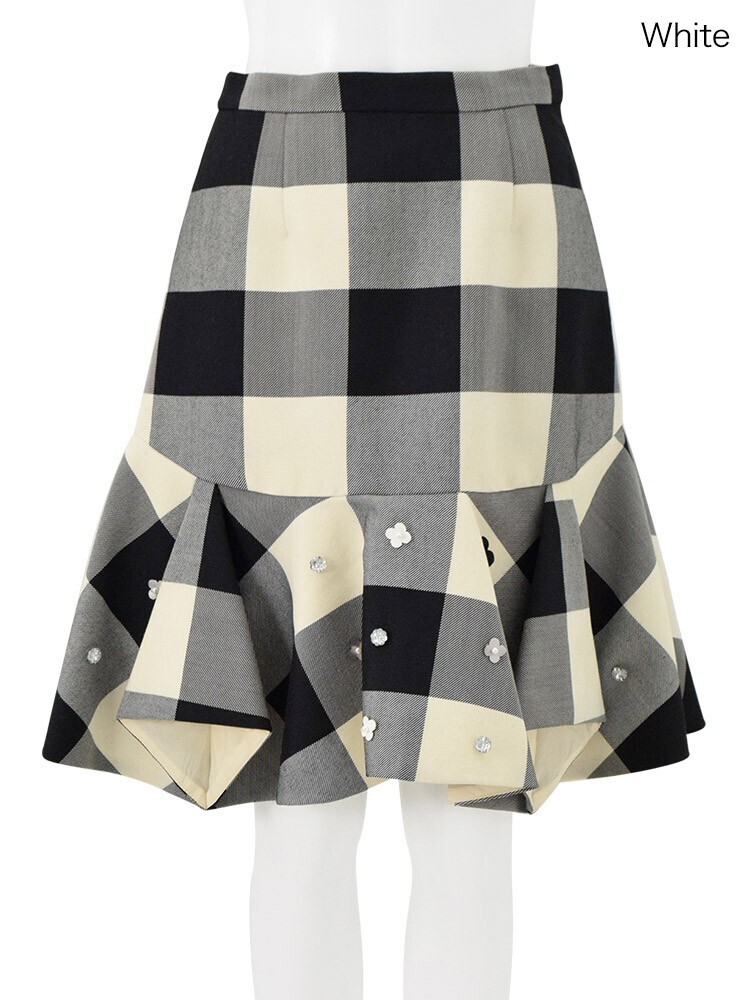Chesty Flower Motif Frill Skirt