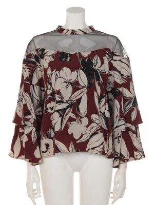 LADYMADE レースドッキングティアードスリーブBL