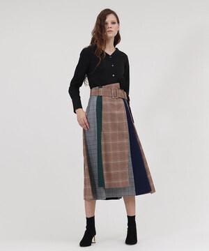 RACEA ミックスパーツウエストベルトスカート | &amp;amp;ON JIONE STORE 公式オンラインストア
