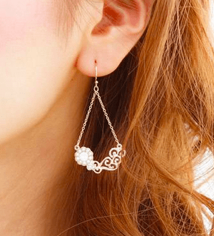 raffia Jardin long pierced