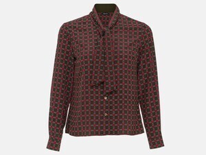 Aquascutum 幾何学プリントブラウス