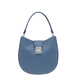 MCM 〈パトリシア〉スタッズアウトライン付き レザー ホーボーバッグ