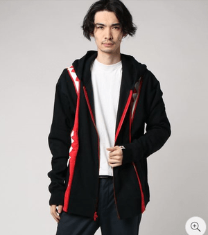 A BATHING APE WIDE ZIP FULL ZIP HOODIE M
