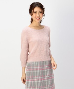LAISSE PASSE ラメ入りシャギーヤーンプルオーバー