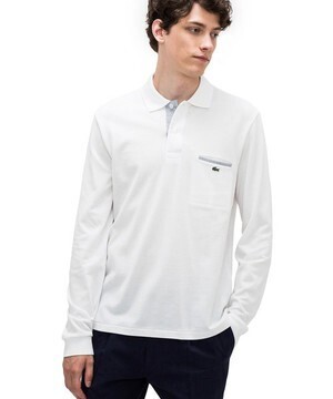 LACOSTE ポイントストライプポロシャツ(長袖)