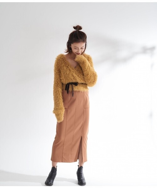 ADIRA スリットタイトロングスカート