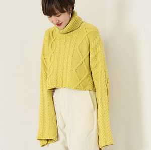 ELIN cable cropped knit