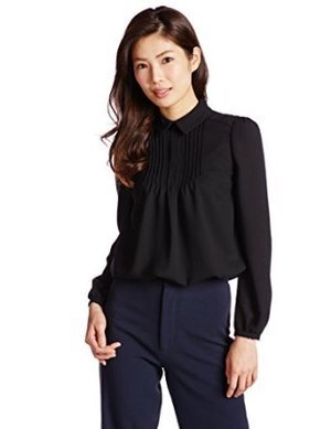 YLANG YLANG ジョーゼット ピンタックブラウス