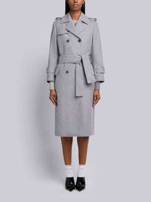 THOM BROWNE.NEW YORK 3Dフローラル エンブロイダリー マッキントッシュ トレンチコート