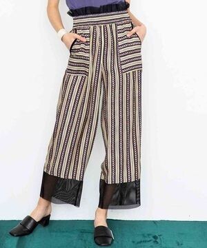 CITY STRIPE BOTANIC GATHER PANTS