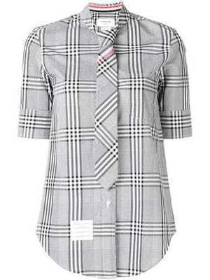 THOM BROWNE.NEW YORK プリンスオブウェールズ ネクタイシャツ