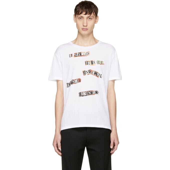 VALENTINO White Jamie Reid Edition 'The Next Beginning' T-Shirt