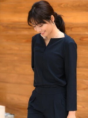 TONAL ウォームツイルスキッパーブラウス