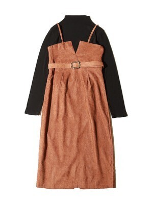 frunco コーデュロイキャミワンピース3点セット