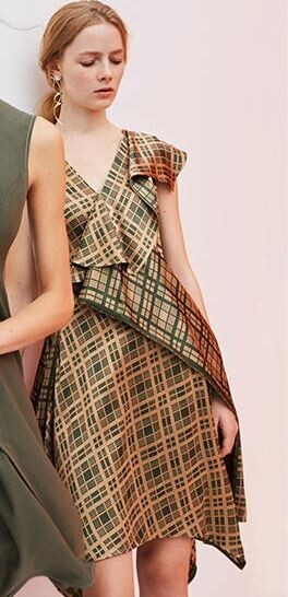 ADEAM DECONSTRUCTED RUFFLE DRESS