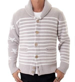 TMT SHAGGY BOA STAR&STRIPE CARDIGAN / シャギーボア スター&ストライプ カーディガン