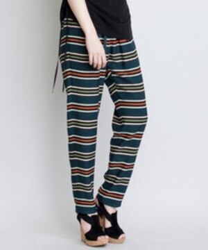 LANVIN en Bleu ボーダードロストパンツ