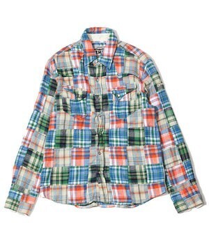 TMT VINTAGE NELCHECK PATCHWORK SHIRTS