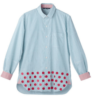TROPOPAUSE London Stripe×Polka Dot Shirt -pink(01453)