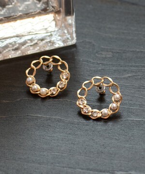 phoebe 【予約】【西野カナさん着用】ラウンドチェーンピアス ゴールド｜ピアス｜phoebe(フィービィー)｜ジュエリーブランドJUPITER・phoebe公式通販「Jewel Addict ONLINE STORE」