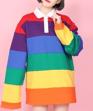 W♡C レインボーラガースウェット