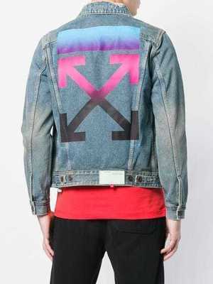 OFF-WHITE vintage printed denim jacket