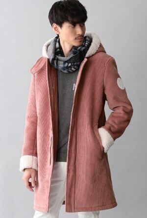 LOVELESS Safari ピンクコーデュロイコート