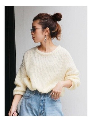 Ungrid モヘアライクショートニット