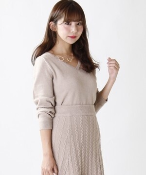 M.deux 【612-1121057】(セットアップ対応商品)【カタログ掲載】Vネックニット