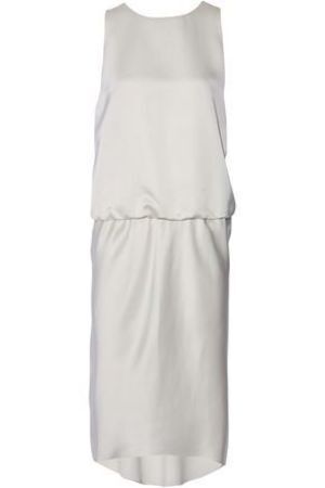 BRUNELLO CUCINELLI Gathered bead-embellished silk-blend satin dress