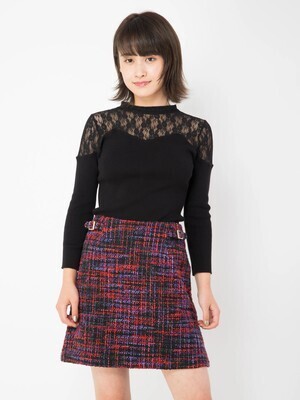 CECIL McBEE ツイード台形スカート