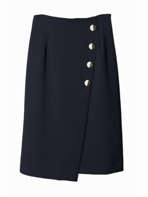 TONAL ダブルクロスフロント釦タイトスカート