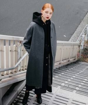 AMERI VINTAGE 《STUDIOUS別注》シンプルノーカラーコート