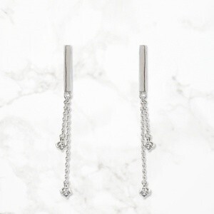 Grosse Glace GG Bar ピアス プラチナ