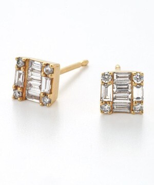 BELLESIORA K18YGダイヤモンドピアス