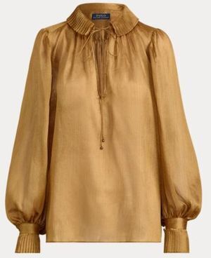 POLO Ralph Lauren ボリューム袖メタリックブラウス